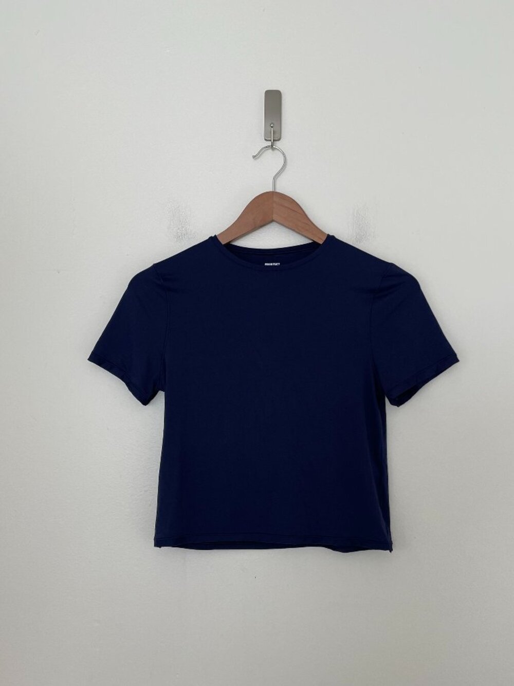 Aerie SMOOTHEZ Short Sleeve Crew T-Shirt in Navy Blue Size Large